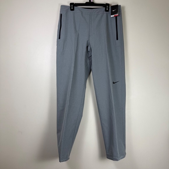 NWT Nike Training Pants Zipper Pockets Athletic Lightweight Gray Mens L - Picture 1 of 7